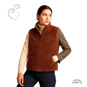 Women's Brown Suede Vest